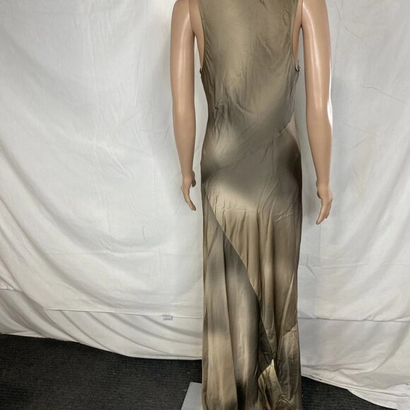 NEW RAG & BONE Daisy Satin Maxi Dress • Size 6 • Brown Multicolor - Picture 6 of 12